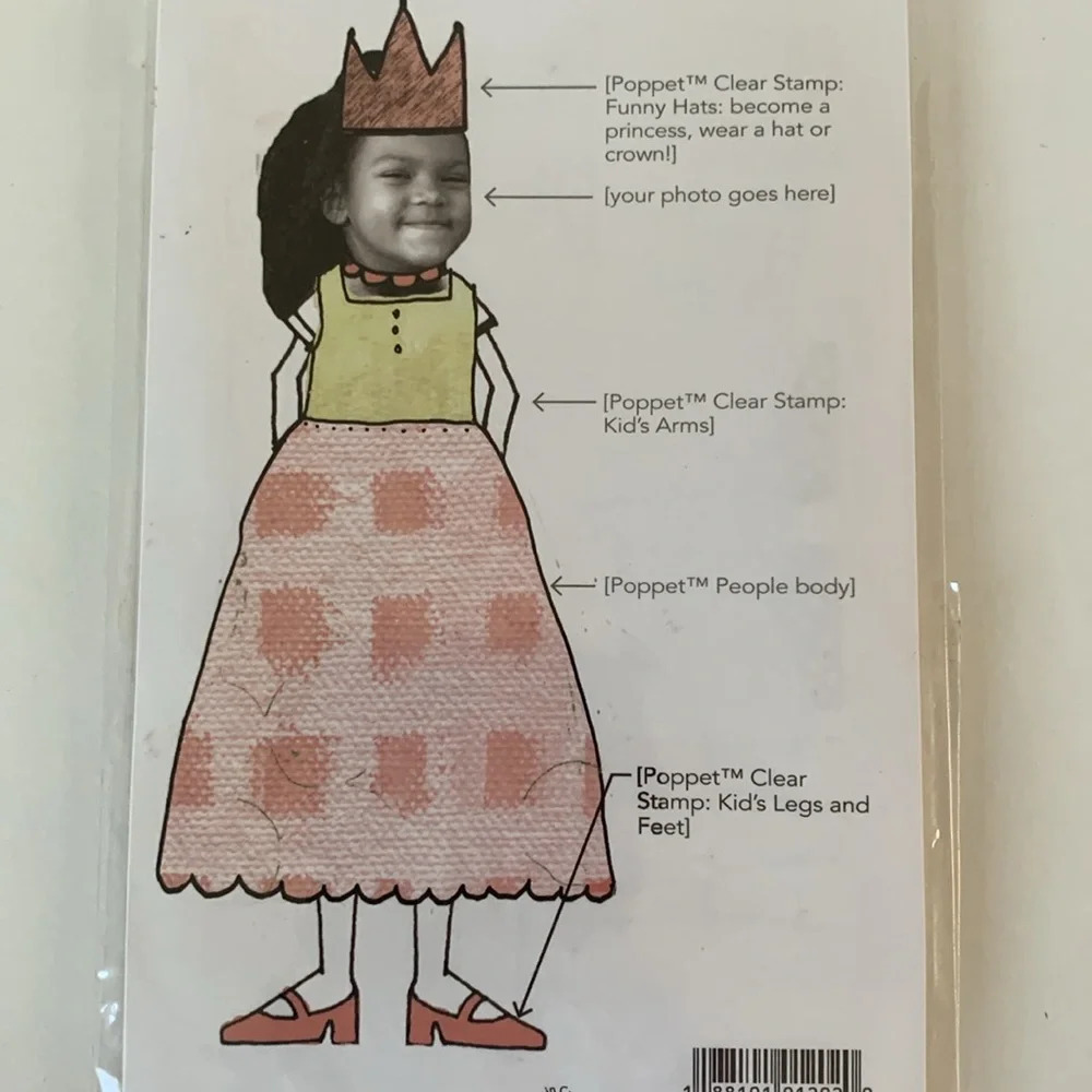 Vintage Poppet Collage Cling Stamps by Claudine Hellmuth - Kid's Legs and Feet - Picture 2 of 6